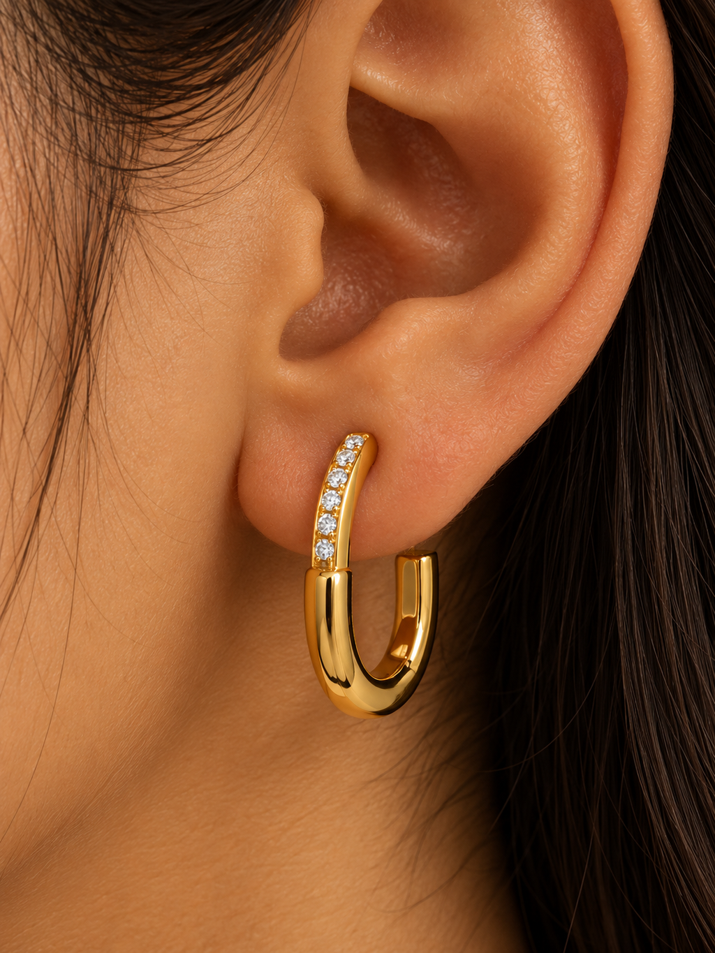 Crystal Hoop Earrings