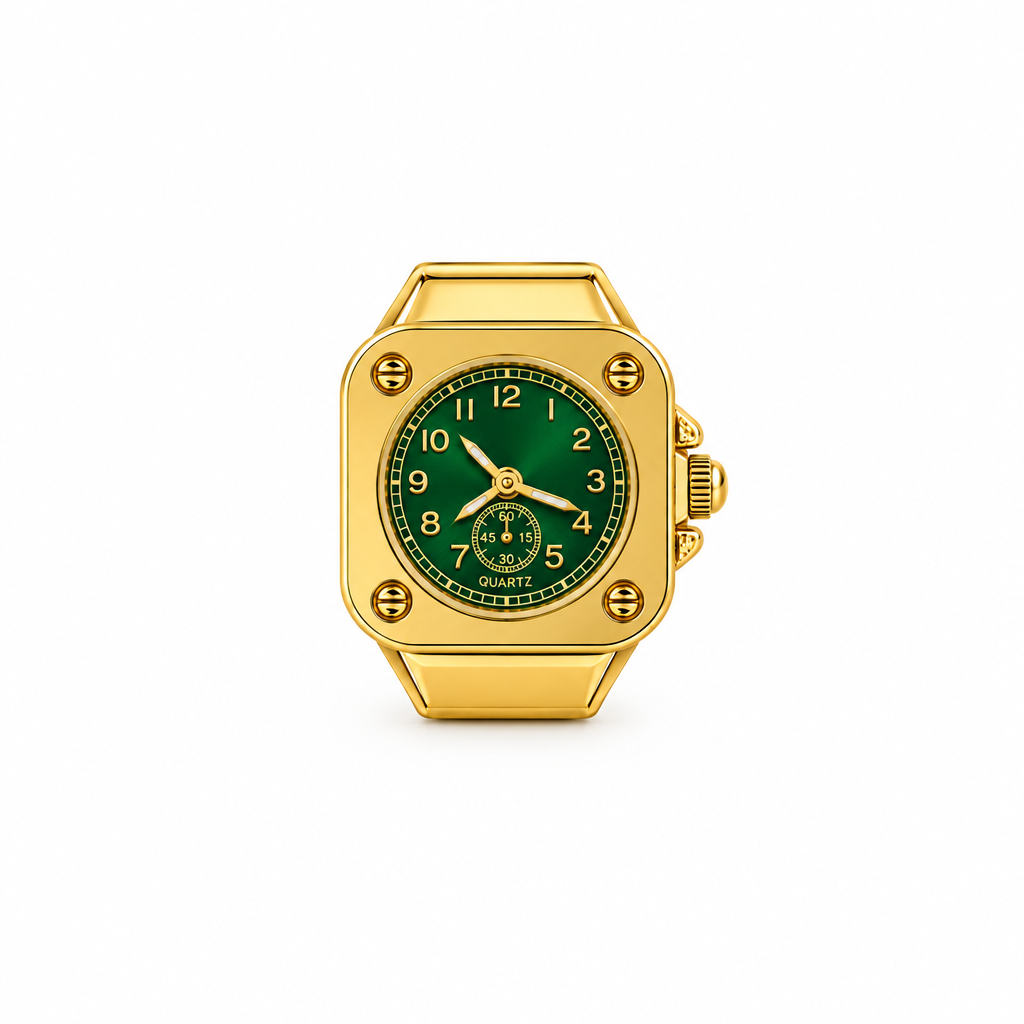 Luxe Bold Square Watch Ring