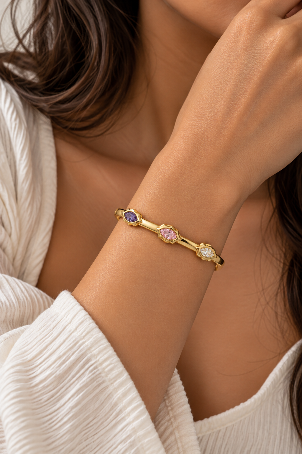 Mystic Trio Gemstone Kada