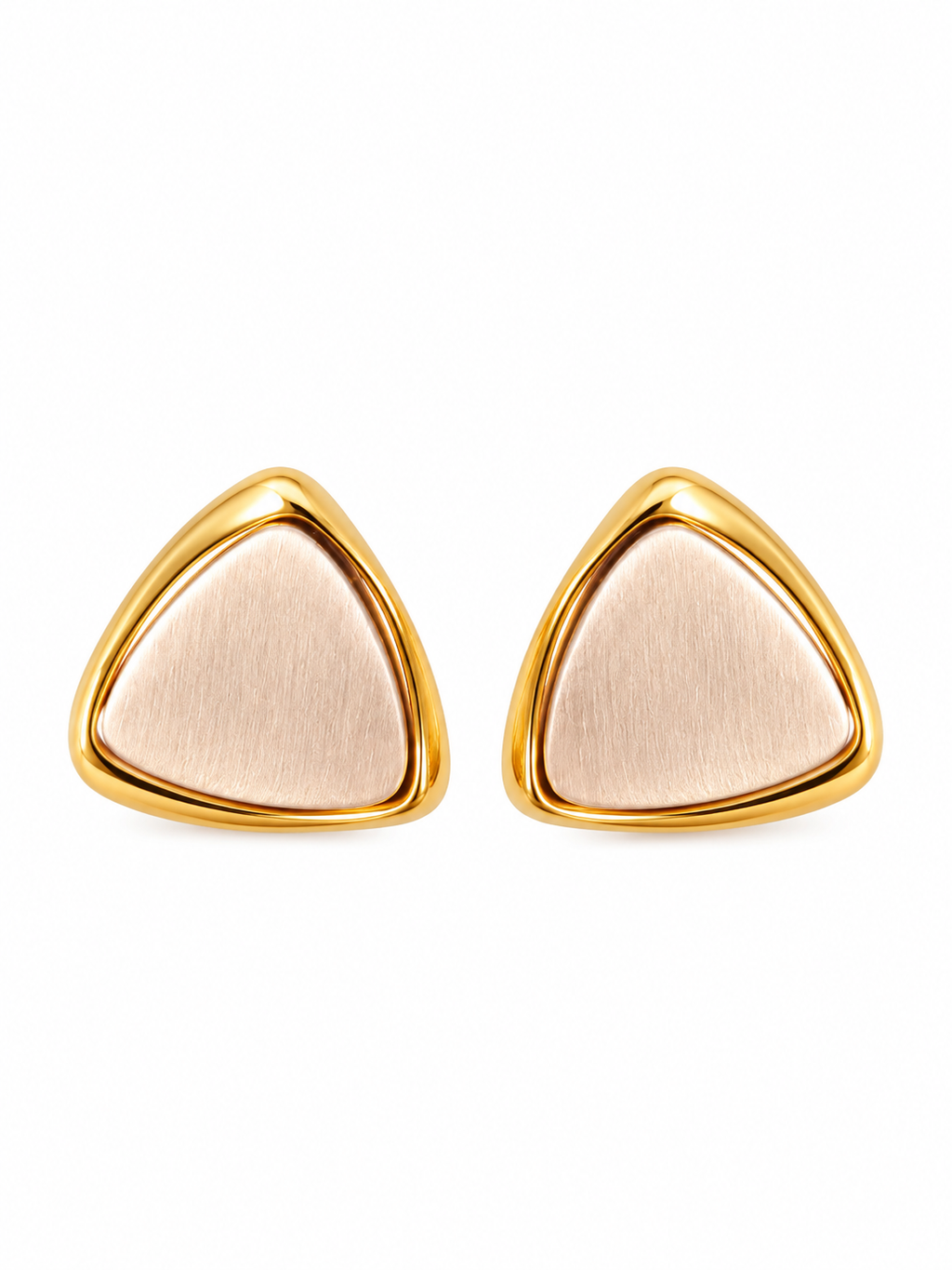 Rose-pink Triangle Studs