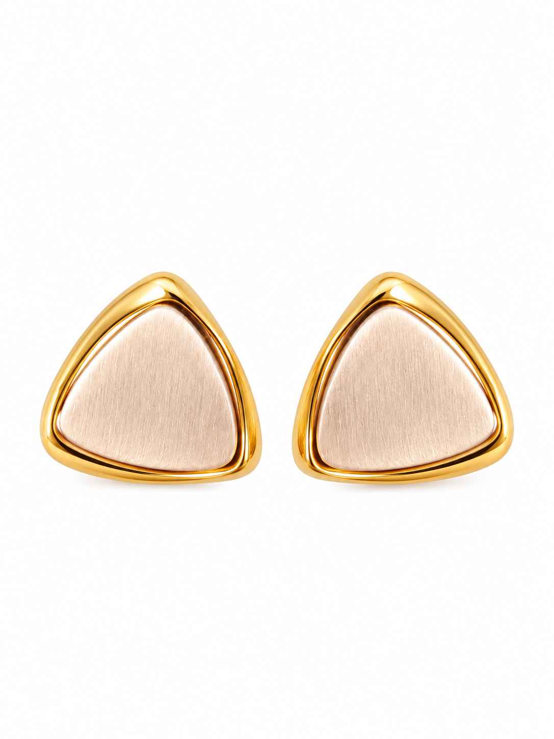Rose-pink Triangle Studs