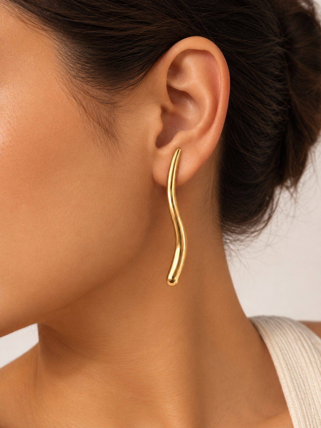 Two Tone Drop Earrings (2-in-1)