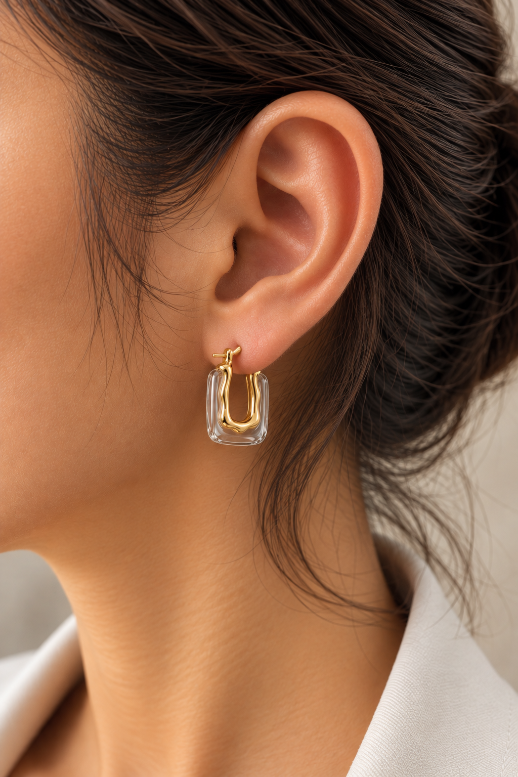 Transparent Luxe Hoops