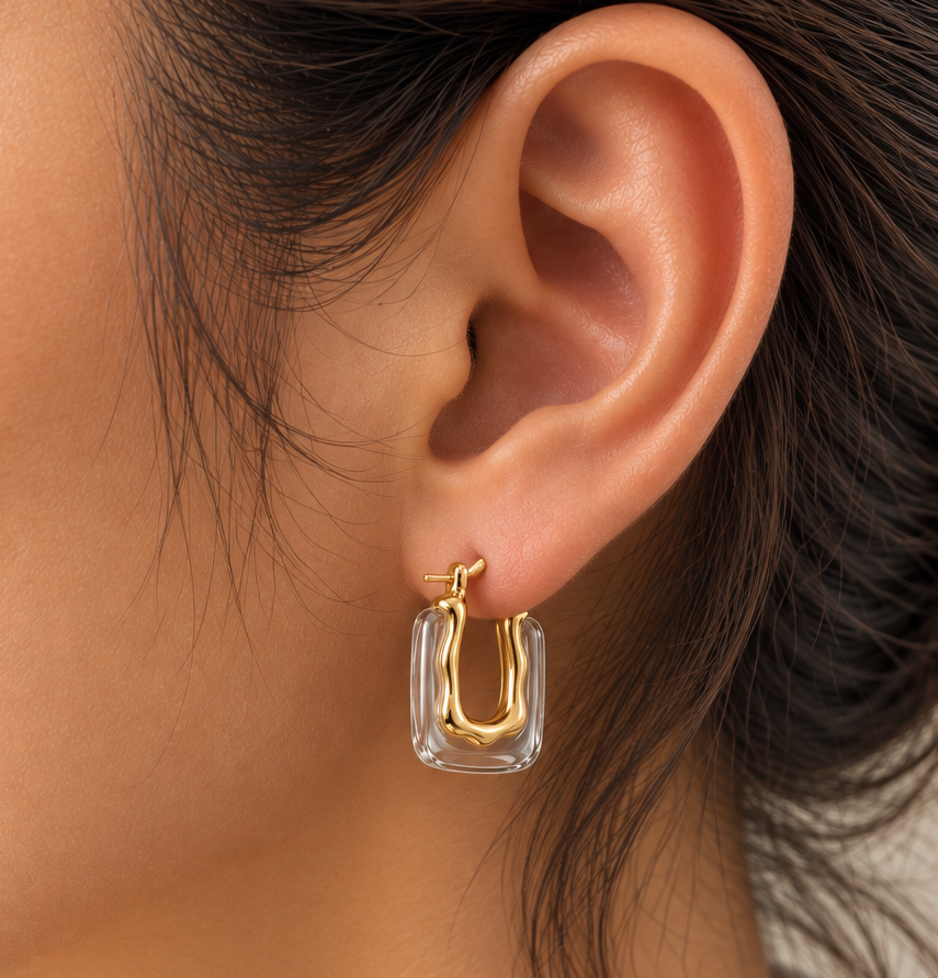 Transparent Luxe Hoops