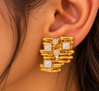 Geometric Gold Earrings