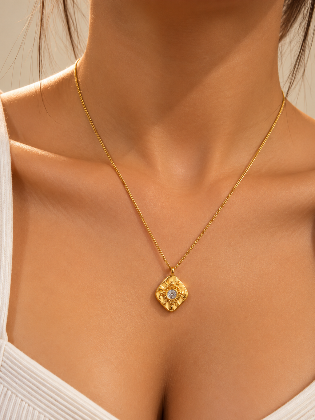 Pearl Medallion Necklace