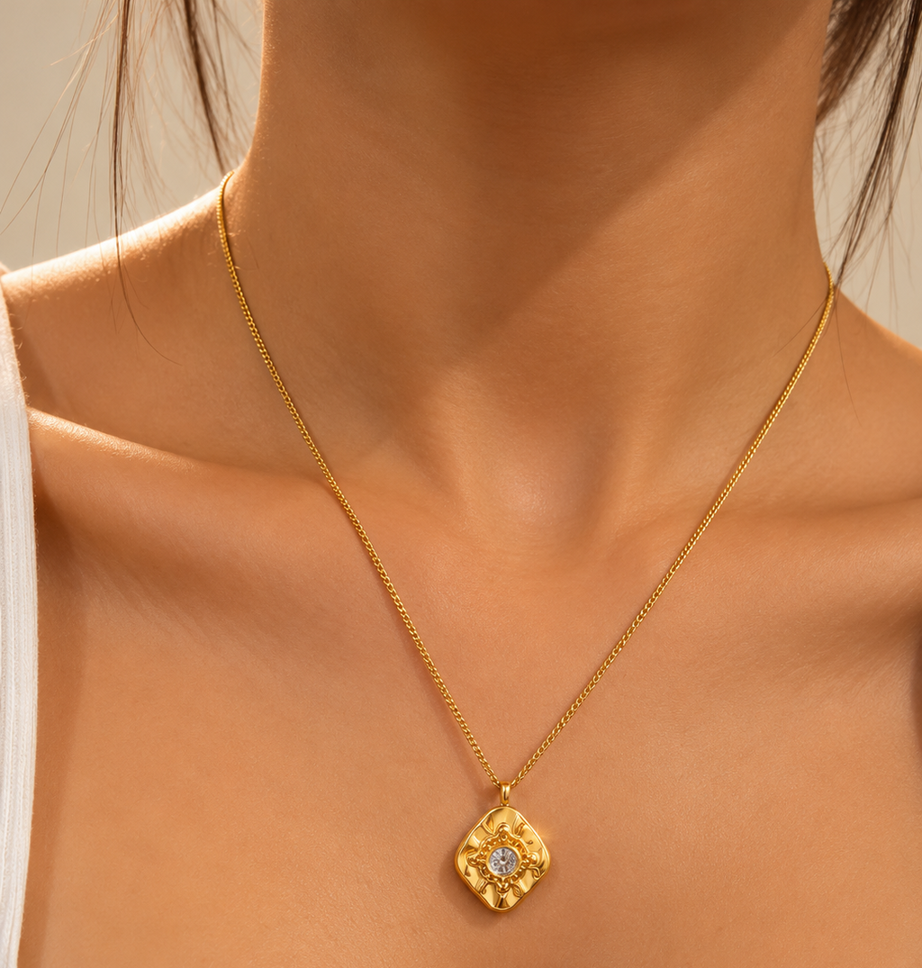 Pearl Medallion Necklace