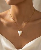 Pearlescent Heart Necklace