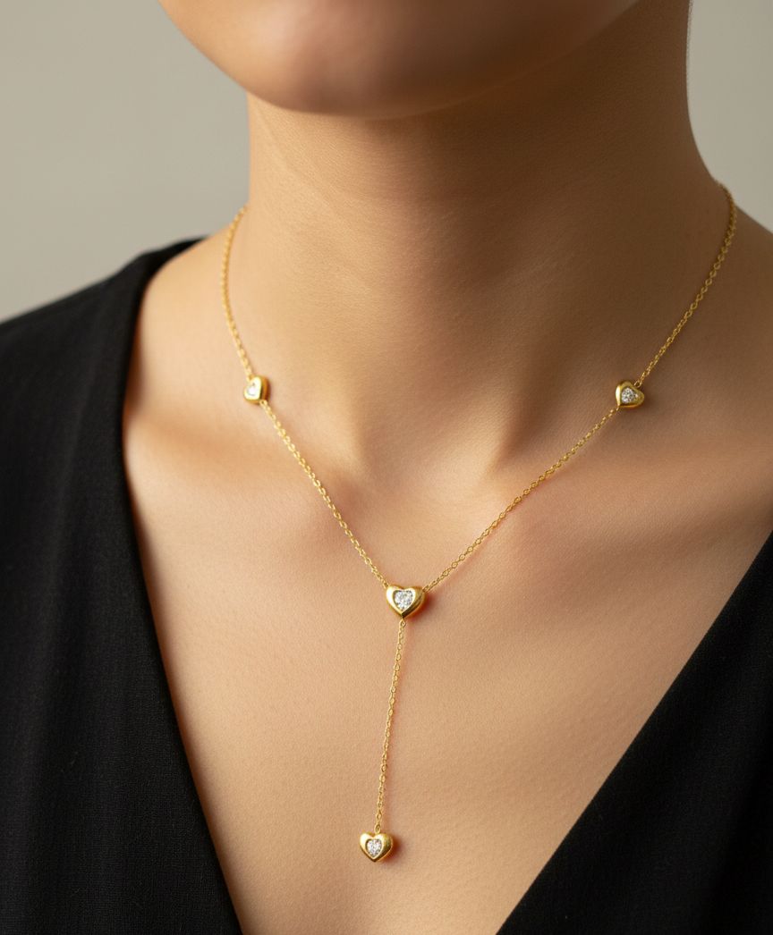 Golden Hearts Necklace