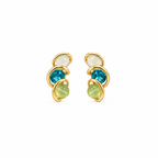 Tricolour Gemstone Earrings
