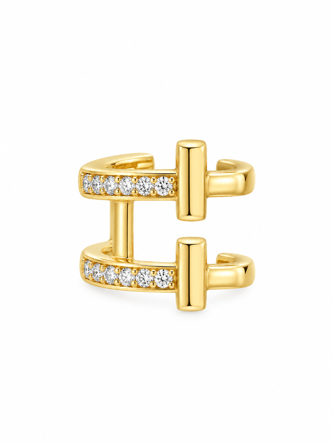 Pavé Double-Band Ear Cuff