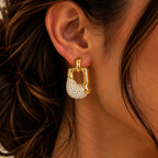 Pavé Sculpted Drop Earrings