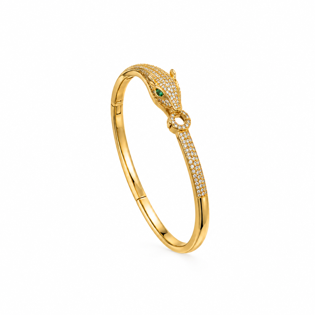 Emerald Pavé Snake Kada