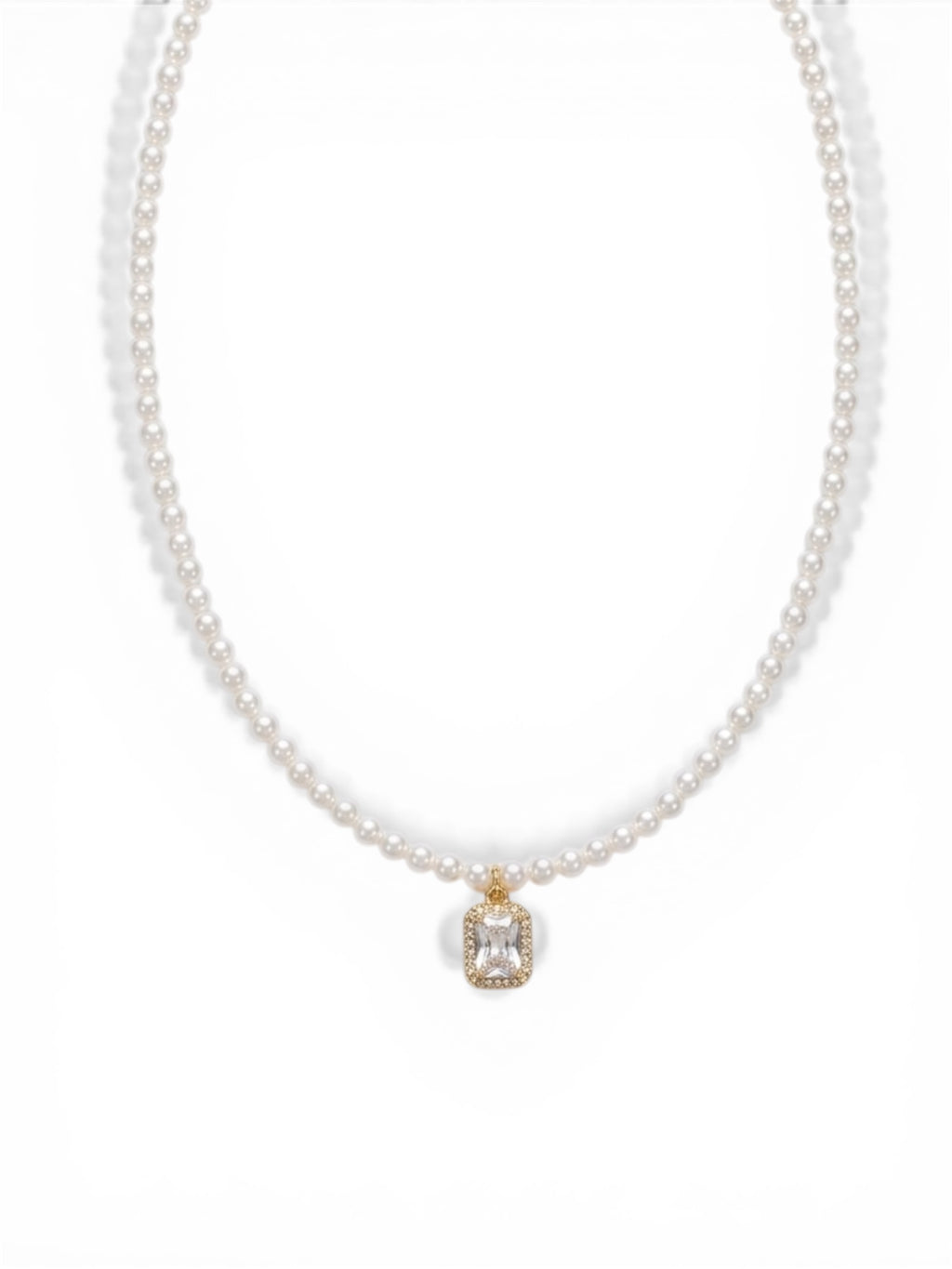 Diamond-Cut Pearl Necklace