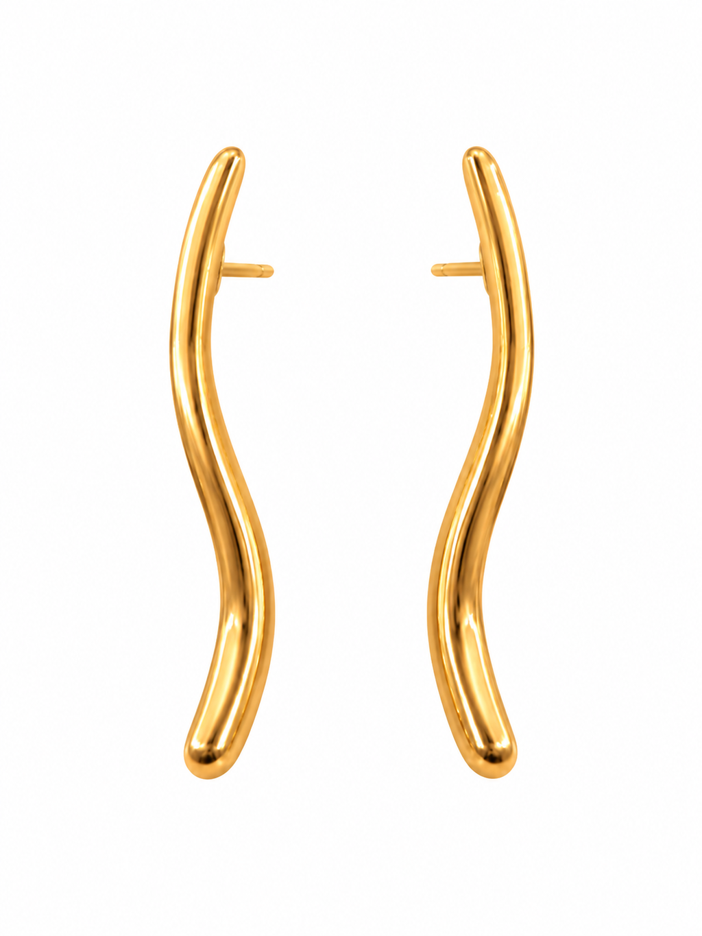 Two Tone Drop Earrings (2-in-1)