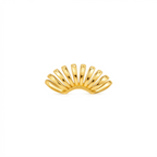 Sculpted Gold Ribbed Ear Cuff