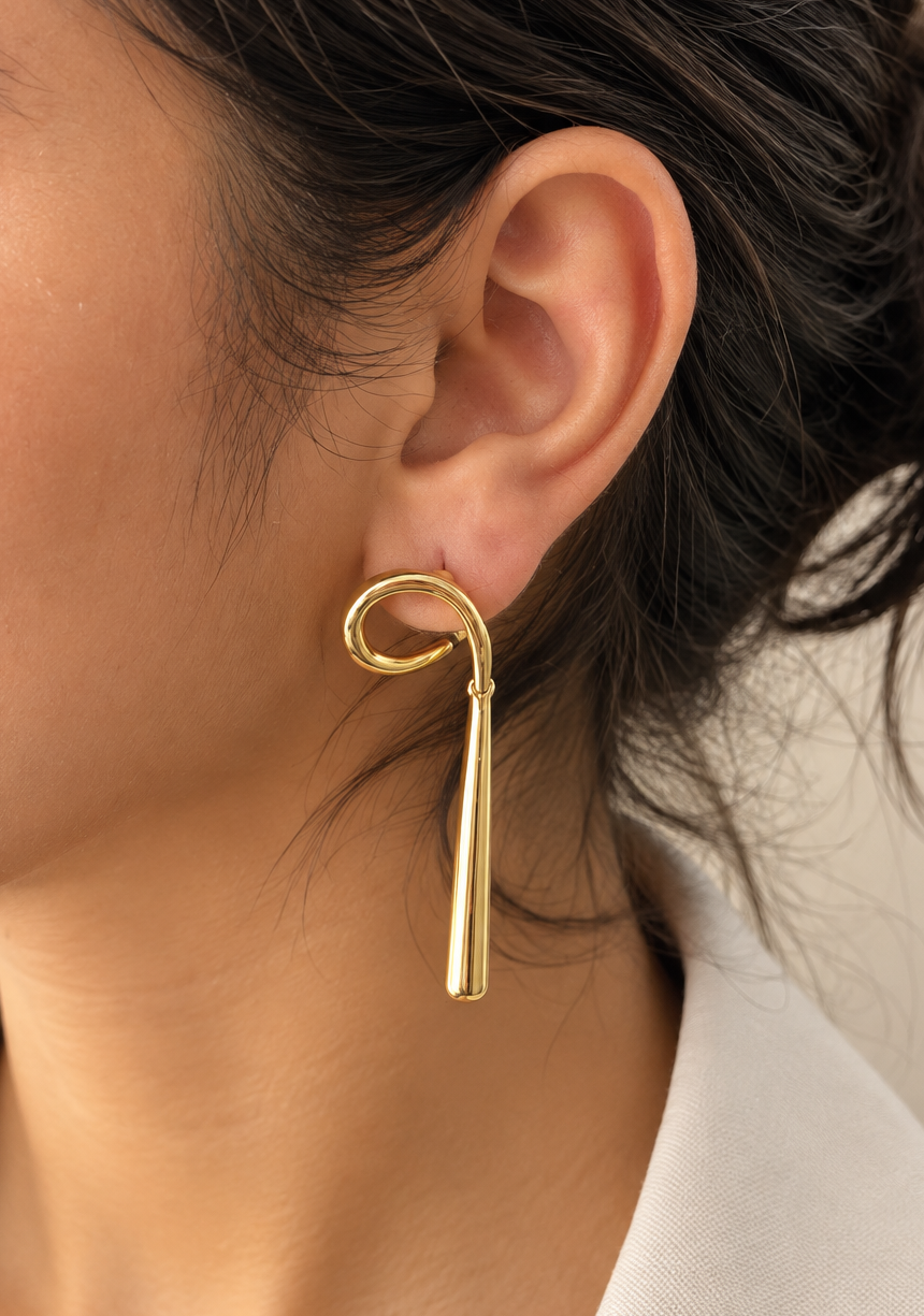 Sleek Bar Drop Earrings