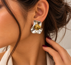 Sculpted Flower Earrings