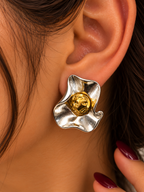 Sculpted Flower Earrings