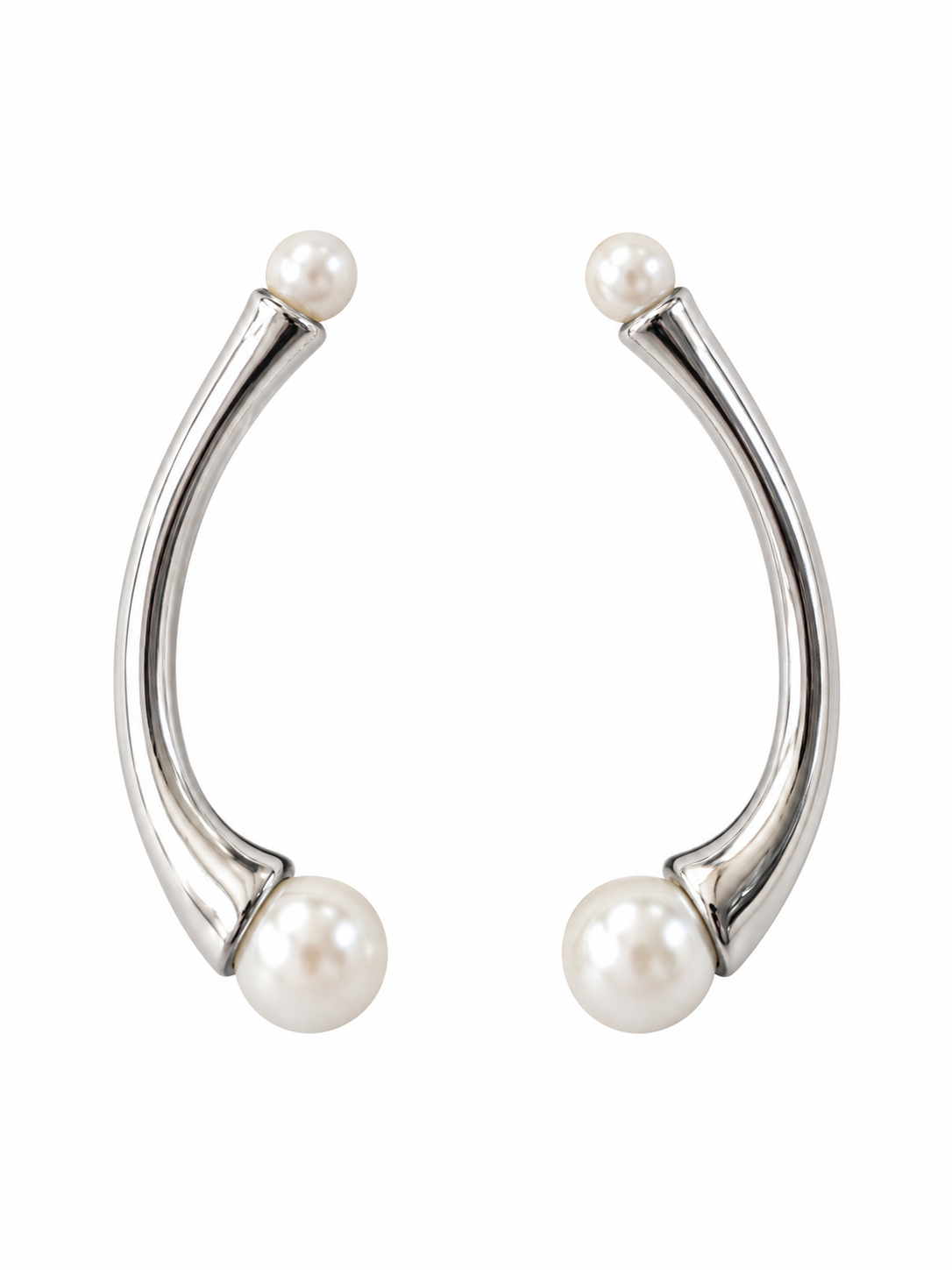 Pearl Curve Earrings