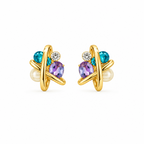 Pastel Gemstone Statement Earrings