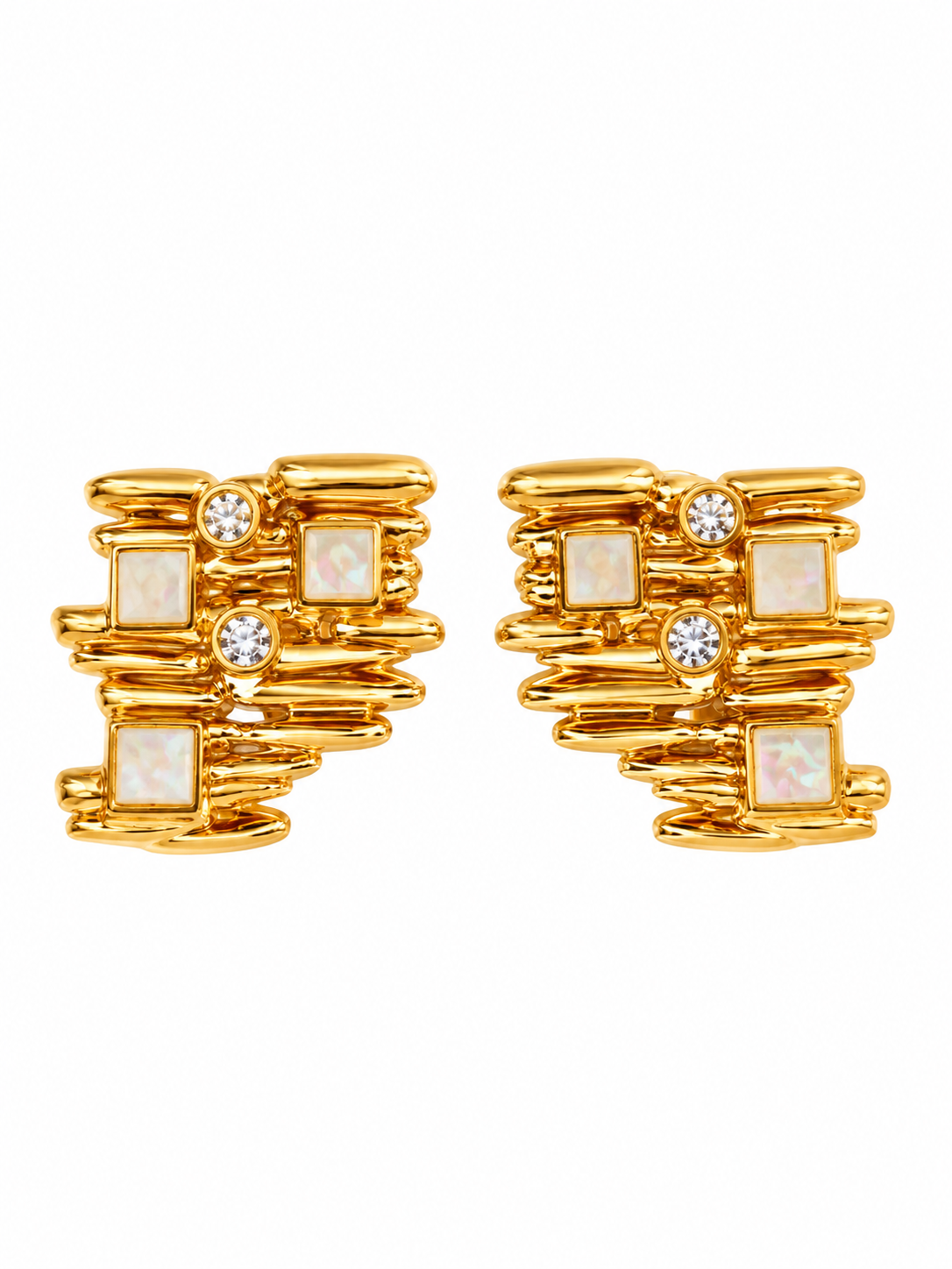 Geometric Gold Earrings