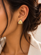 Two-Tone Triangle Studs