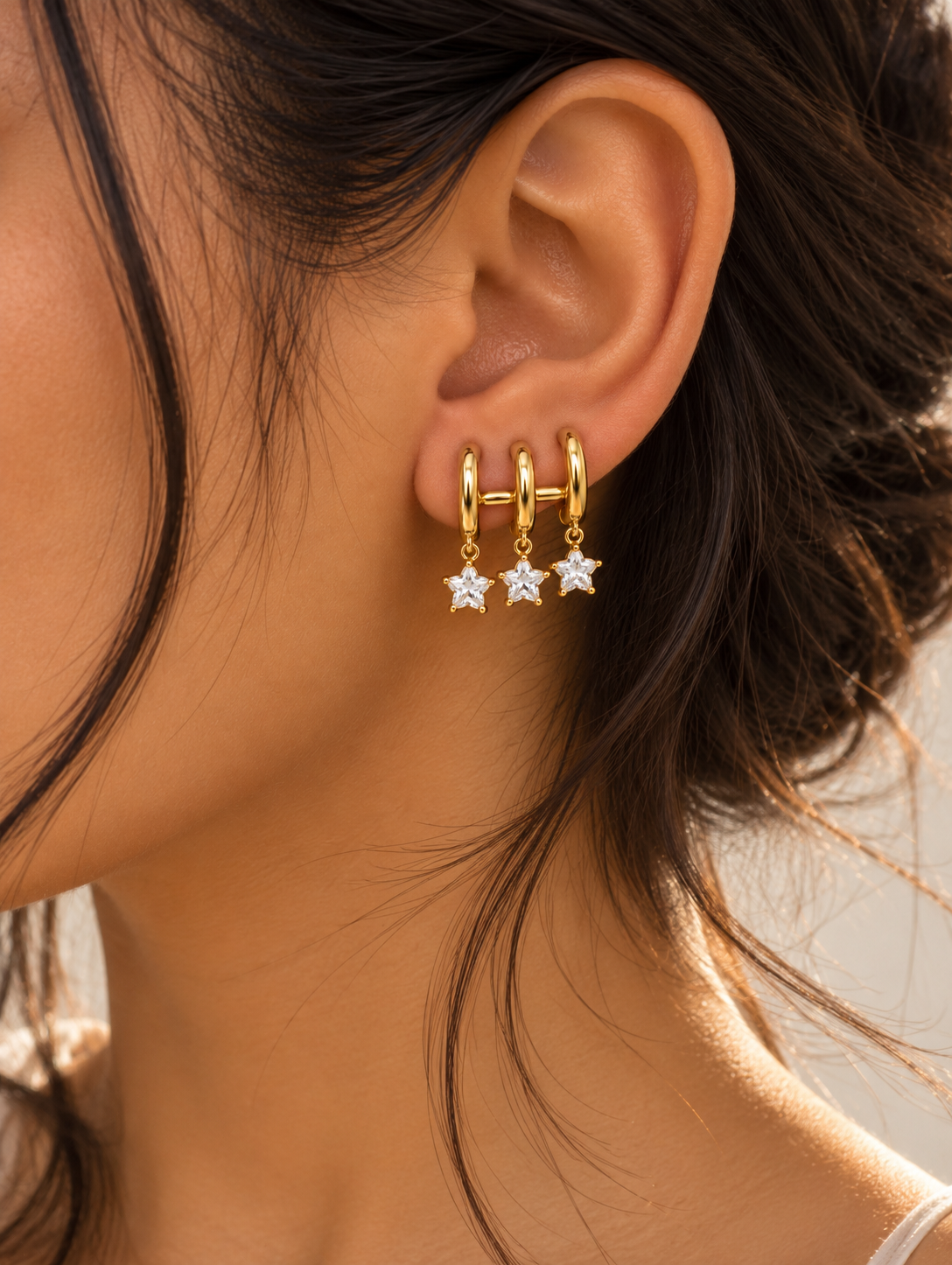 Crystal Star Hoops
