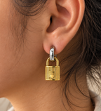 Lock & Luxe Hoop Earrings (2in1)