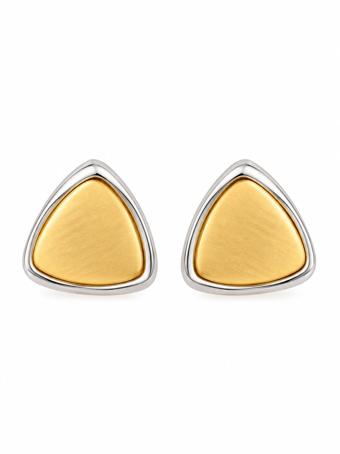 Two-Tone Triangle Studs