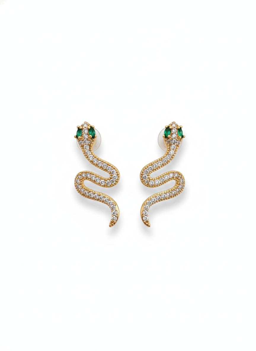 Golden Serpentine Studs