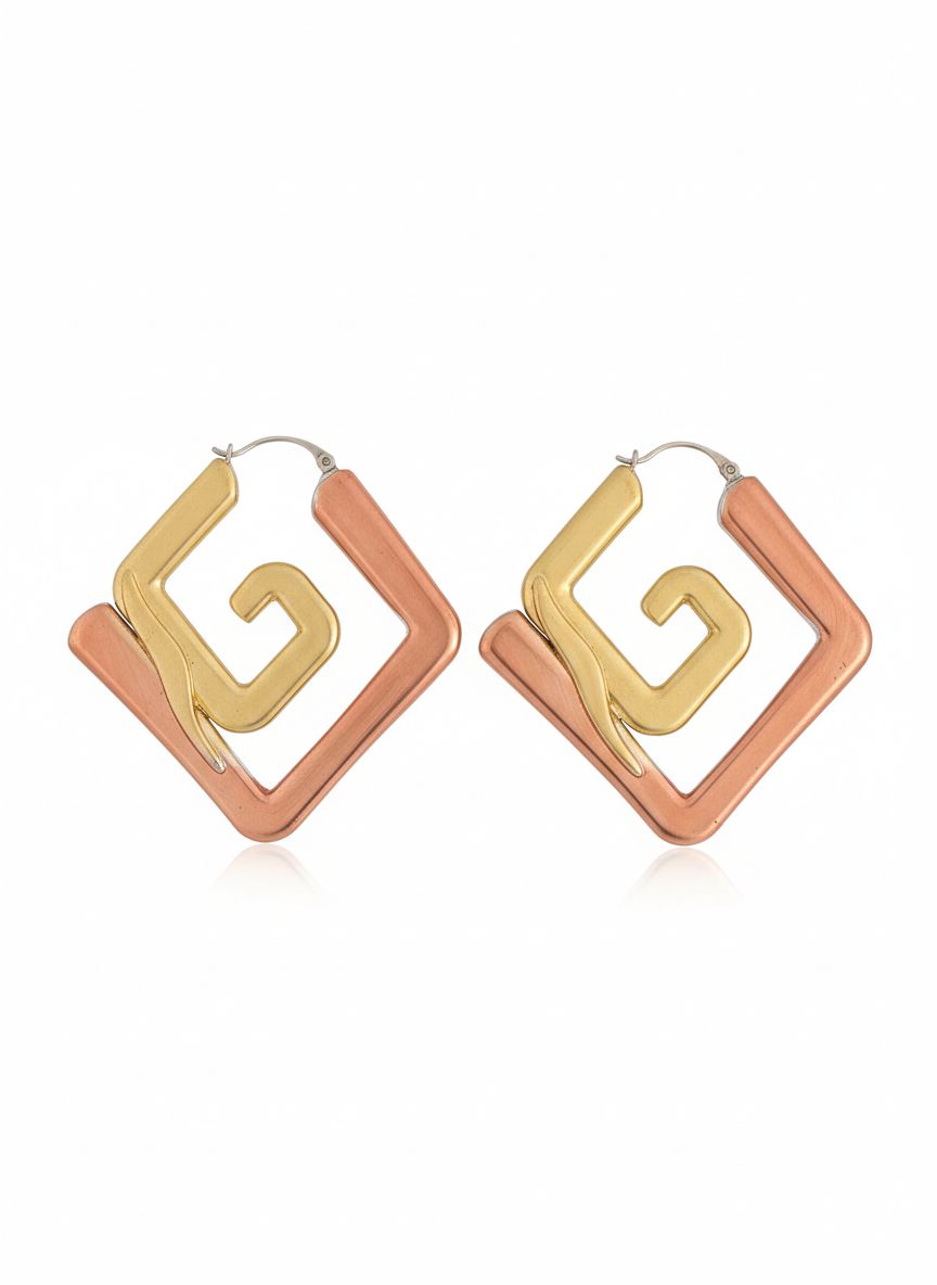 Tri-Tone Artisan Hoops