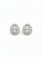 Silver Halo Teardrops
