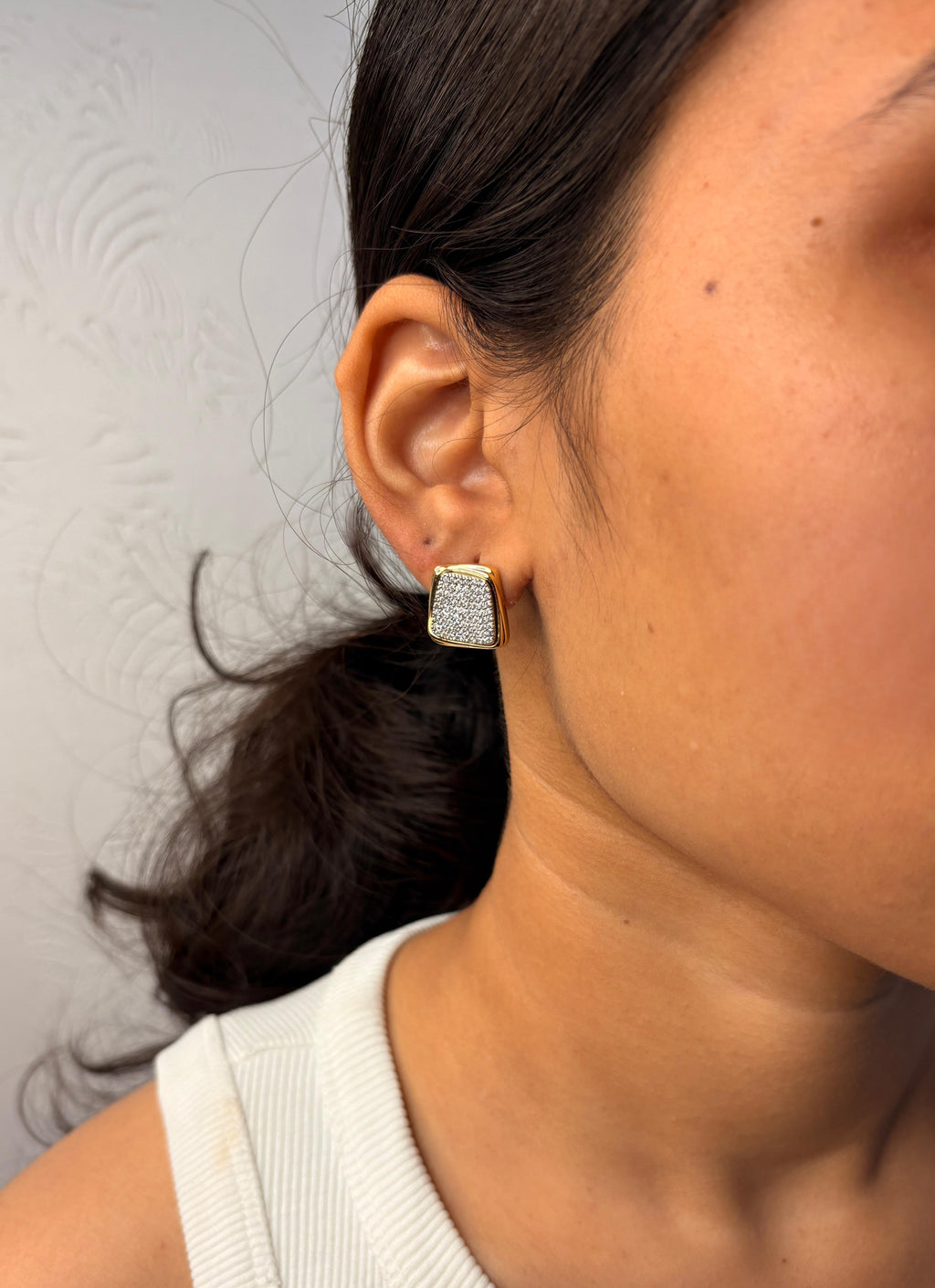 Gilded Pavé Trapezes