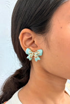 Sage Enamel Bows
