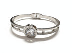 Roman Solitaire Silver Bangle