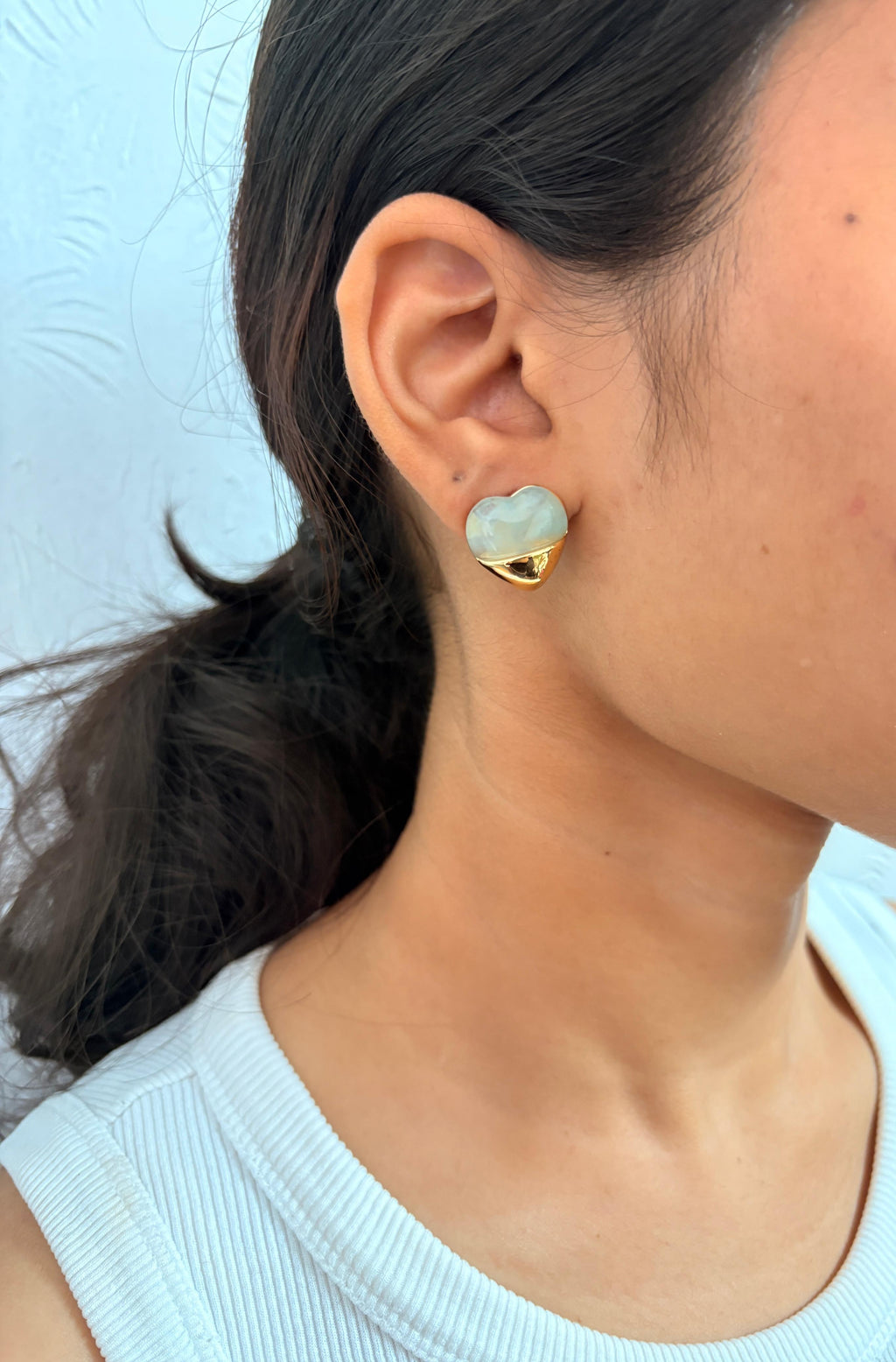 Resin Heart Studs