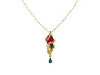 Crimson & Emerald Vine Pendant