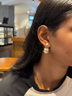Pearl Dome Stud Earrings