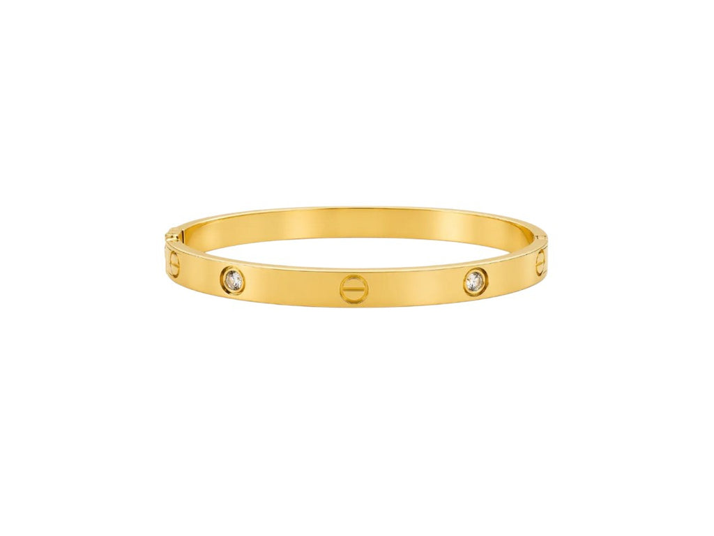 Open Crystal Bar Cuff