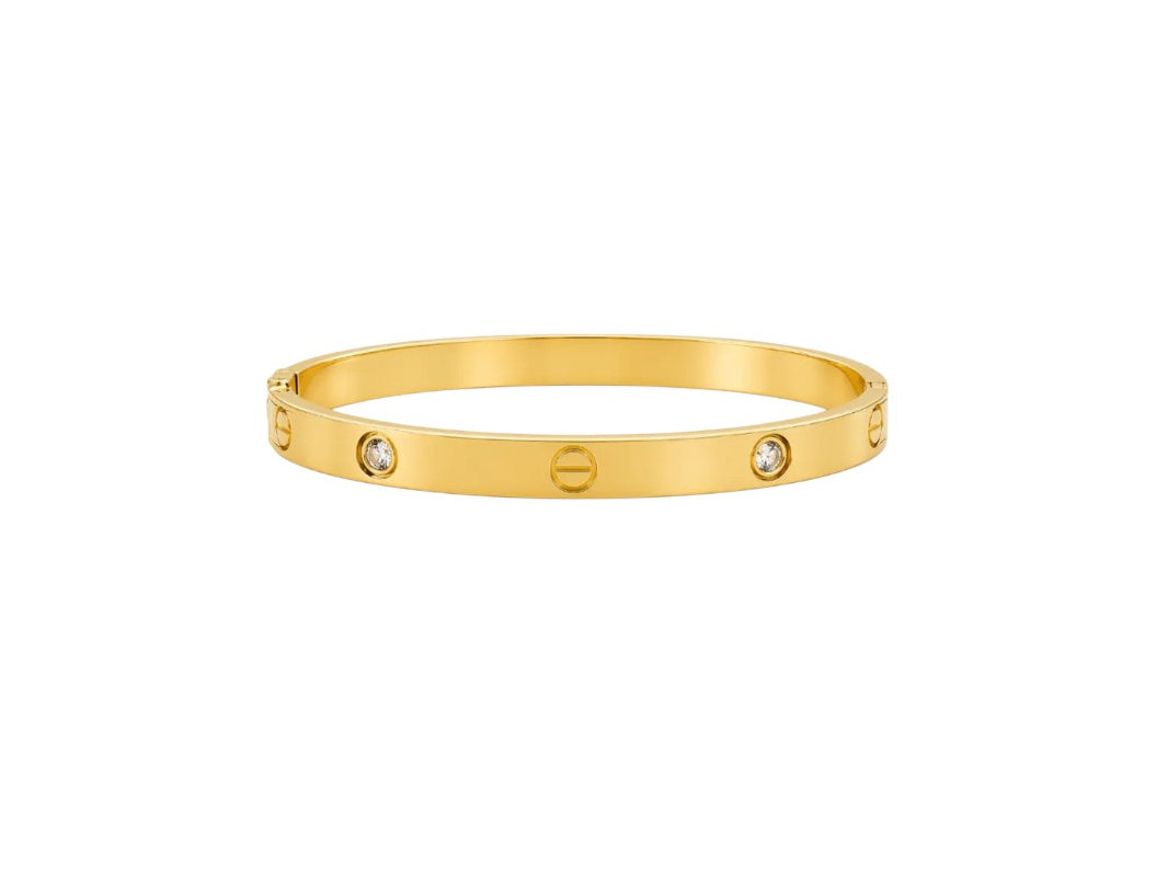 Open Crystal Bar Cuff