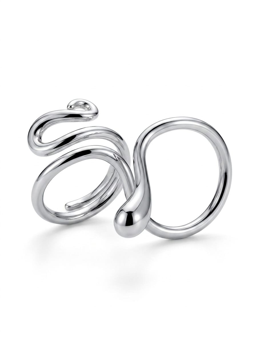 The Sinuous Teardrop Ring