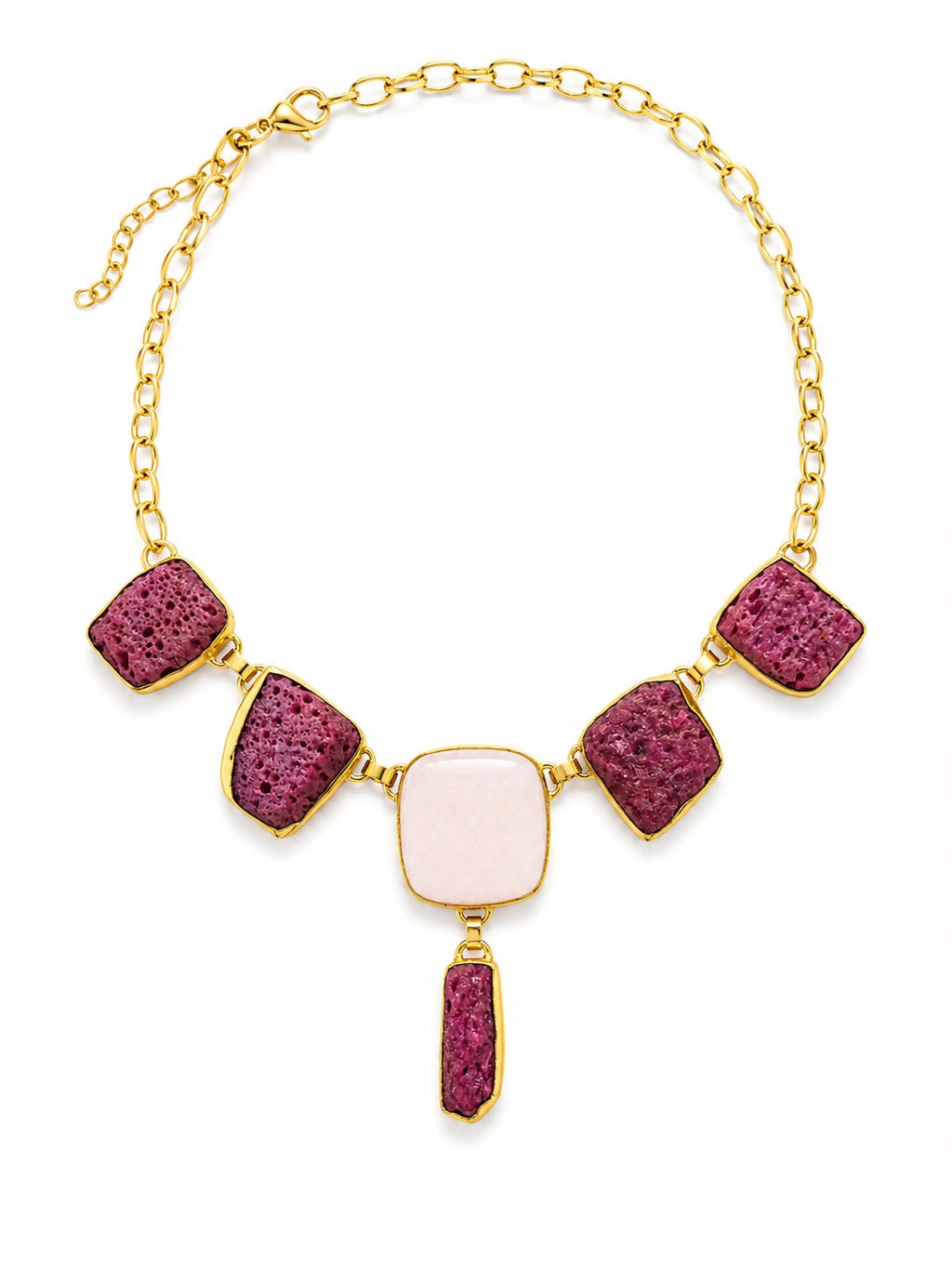 Berry Quartz Statement Necklace