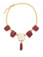 Berry Quartz Statement Necklace