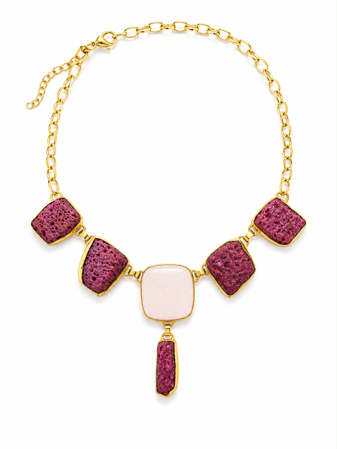 Berry Quartz Statement Necklace