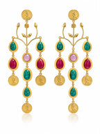 Victoria Coin Lace Stud Earrings