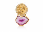 Amethyst Geode Coin Ring
