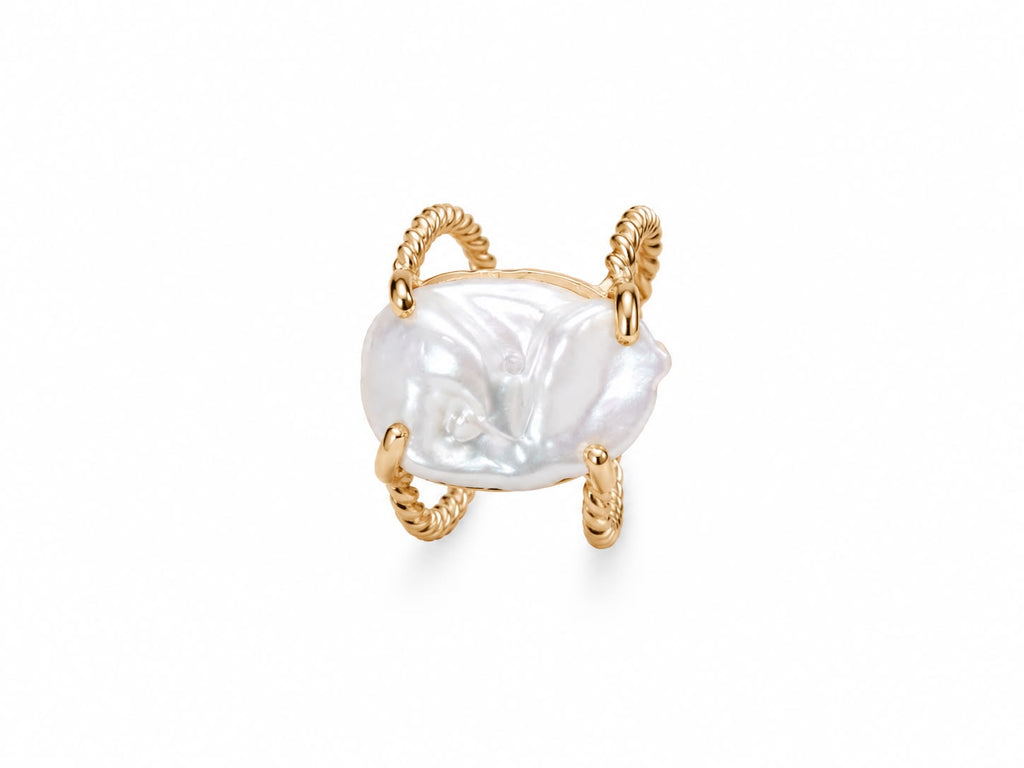 Baroque Pearl Sculptural Ring
