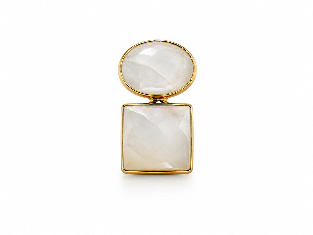 Moonstone Duo Statement Ring