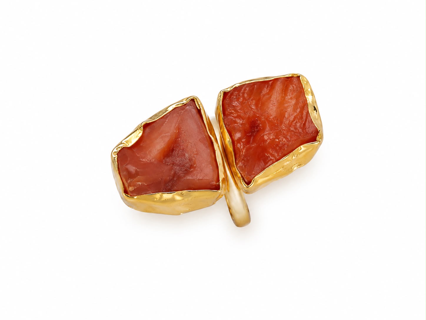 Amber Raw Stone Ring